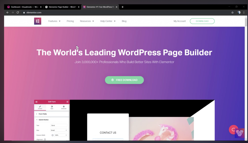 How To Use Elementor WordPress Page Builder Plugin With Visualmodo Themes
